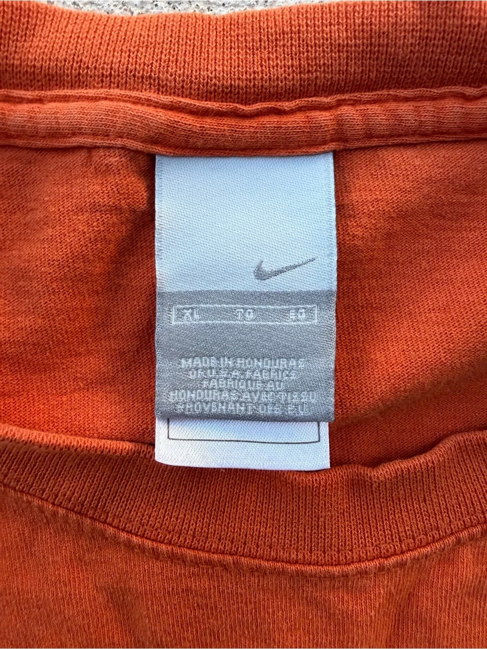 Nike Orange Short Sleeve Tee with Center Graphic